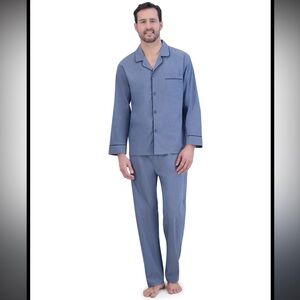 Hanes Soft Comfy Blue Men's Pajama 2 Piece Set Size Large